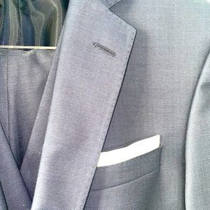 Hugo Boss men’s fitted 3 piece suit - Slate Blue